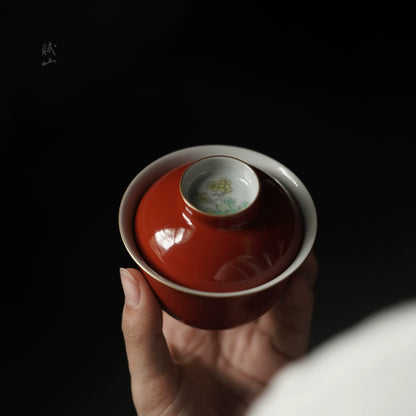 [賦山敘 x Gohobi] “Ink Bamboo & Crane” Kuikou Master Cup – Hand-Painted Jingdezhen Ceramic Tasting Cup