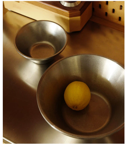 Gohobi Retro Double-Wall Stainless Steel Cone Bowl