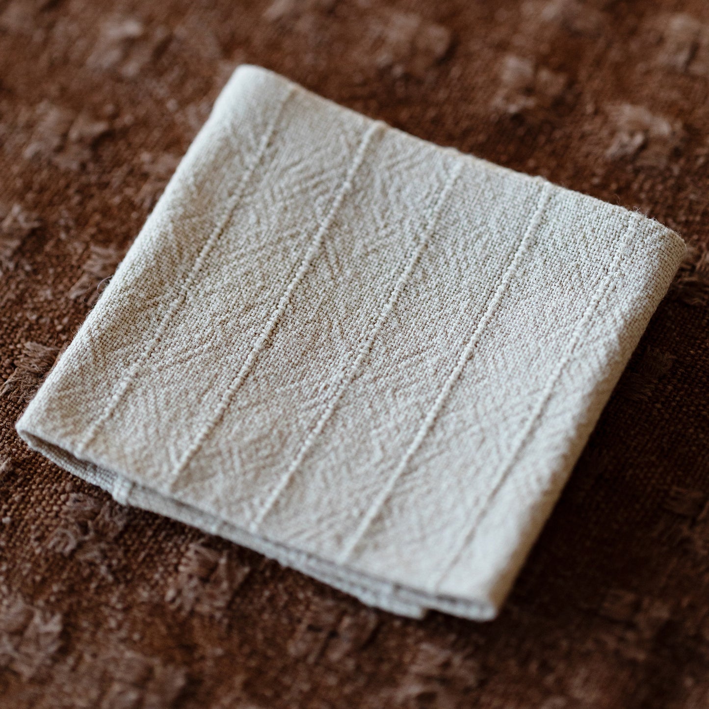 Torchon Gongfu double face en coton et lin gravé Gohobi