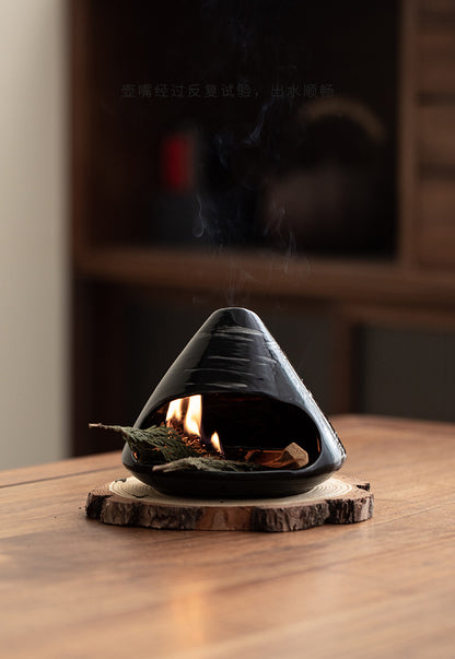 Gohobi Fuji Mountain Ceramic Aromatherapy Fireplace Burner
