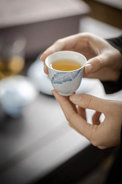 Gohobi Hand-Painted Banana Leaf Teacup