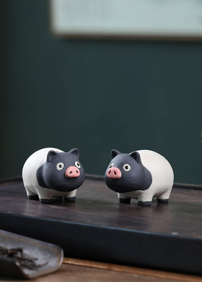Roaring Gongtang purple sand tea pet pig ornament boutique can raise Jingtang pig personalized tea play tea table tea table tea set accessories