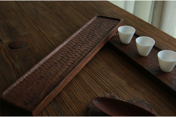 Gohobi Handcrafted Black Walnut Solid Wood Serving Tray