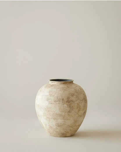Gohobi Japanese Style Wabi-Sabi Stone Texture Large Ceramic Vase – Handmade Dried Flower Arrangement Vase