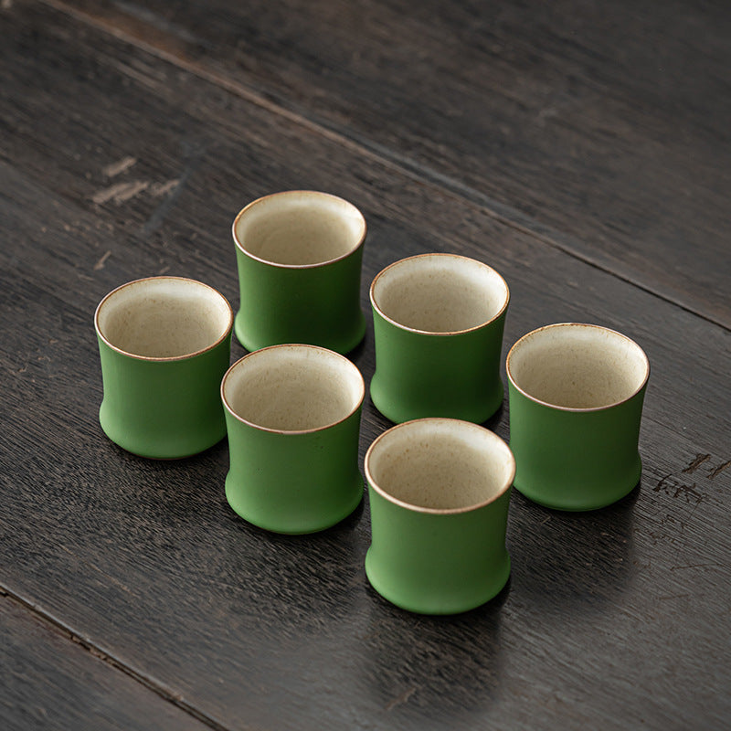 Gohobi Green Bamboo Knot Tea Cup