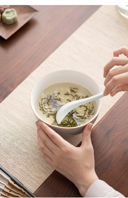 Gohobi Japanese Style Ice Grey and Green Bowl