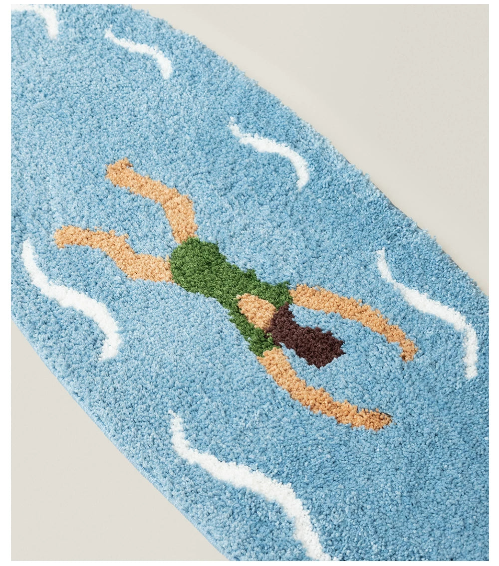 Gohobi Dopamine Tufted Surfboard Bedside Rug