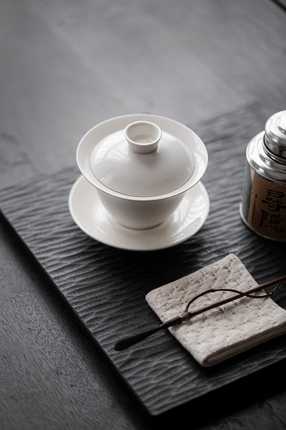 Gohobi Handmade Grass Ash Glaze Sancai Gaiwan