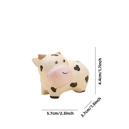 Gohobi Handcrafted Wooden Cow Ornamen