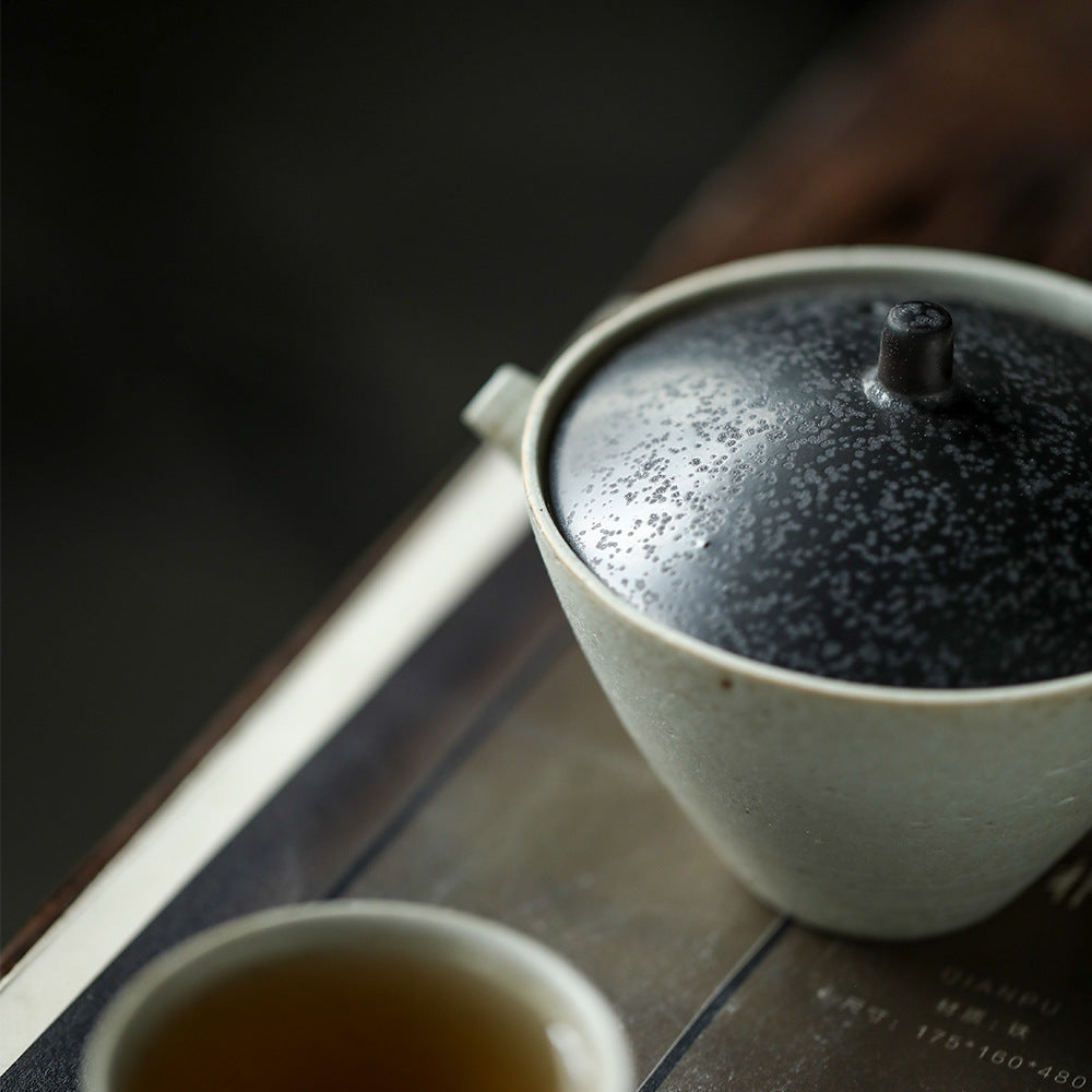 Gohobi Handmade Japanese Style Black and White Gaiwan