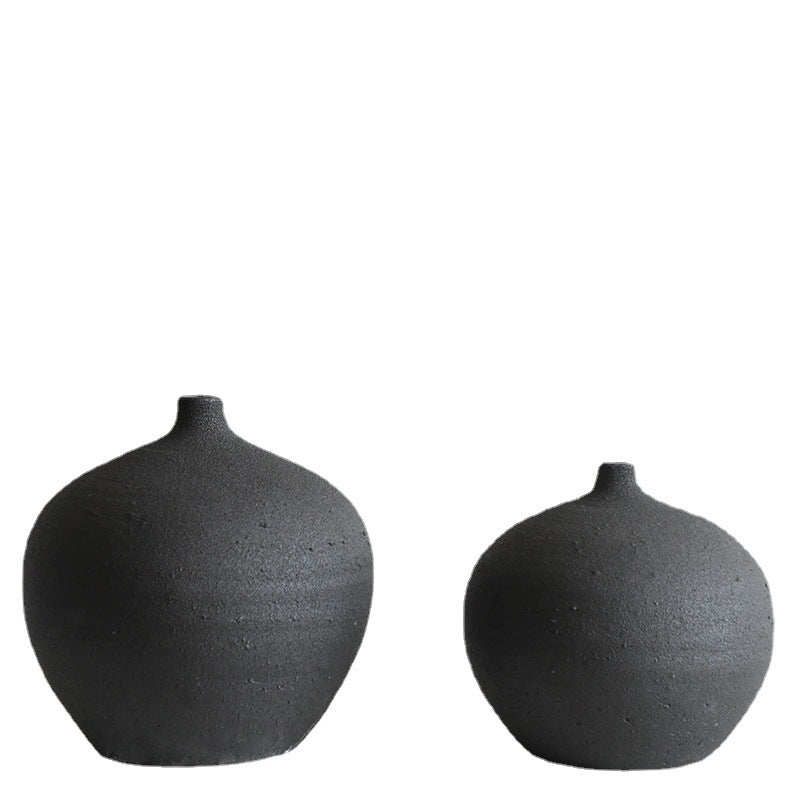 Gohobi Handmade New Chinese Style Coarse Pottery Vase