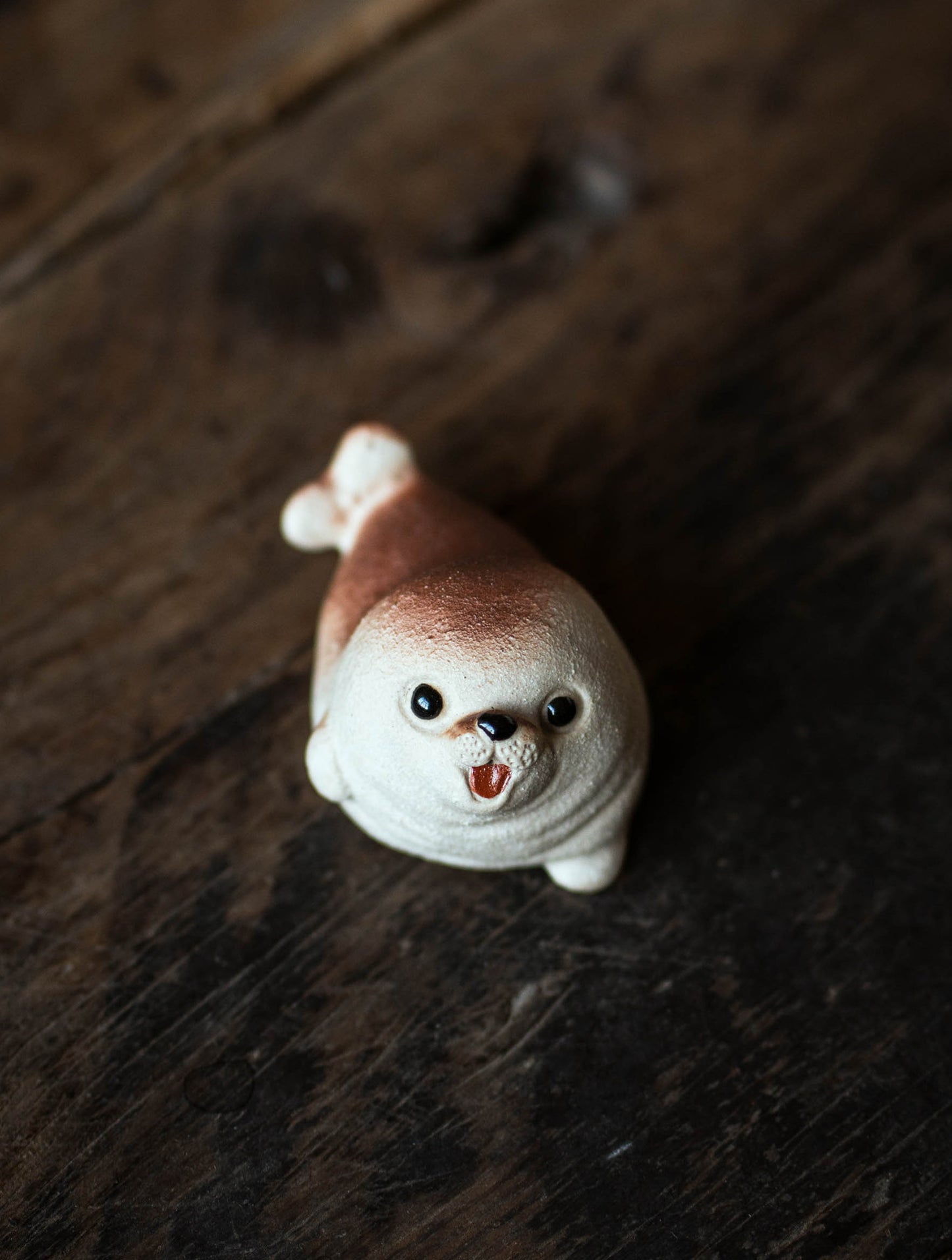 Gohobi Yixing Purple Clay Seal Tea Pet – Handmade Marine Animal Zisha Ornament