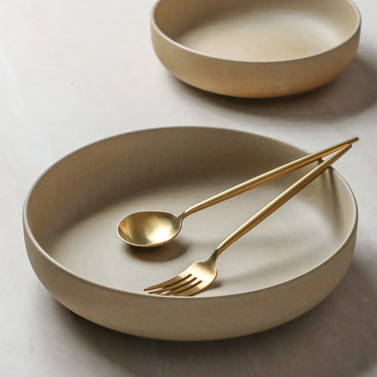 Gohobi Japanese Vintage Ceramic Deep Plate