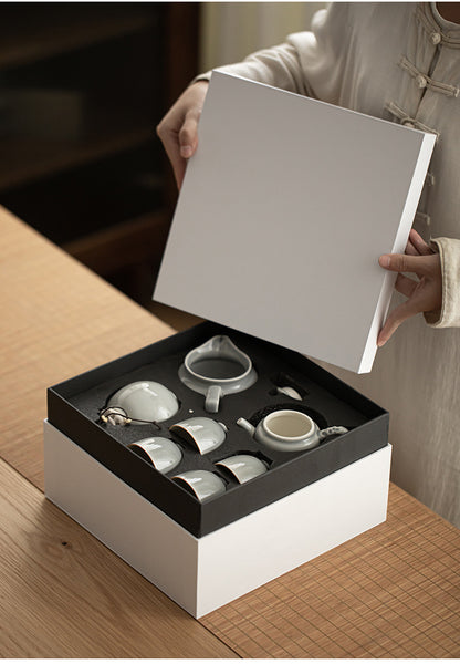Gohobi Japanese Style Ice Grey and Green Tea Set 001