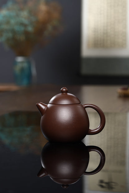 Gohobi Yixing Brown Clay Dragon Egg Teapot