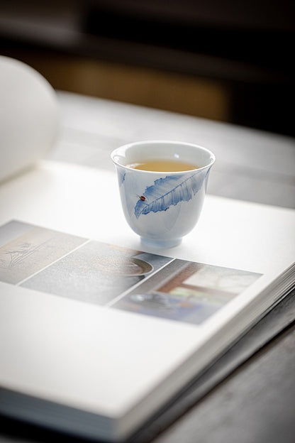 Gohobi Hand-Painted Banana Leaf Teacup