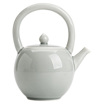 Gohobi Japanese Style Ice Grey and Green Teapot 004