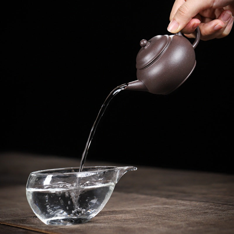 [Chingshui Tang 青水堂] Handmade Yixing Celadon Zisha Clay Shui Ping Teapot 100ml – Original Ore Tianqing Clay Thin-Walled Gongfu Tea Teapot with Built-In Filter