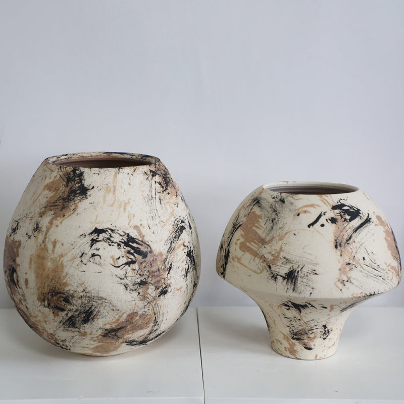 Gohobi Original Oil Painting Designer Ceramic Vase