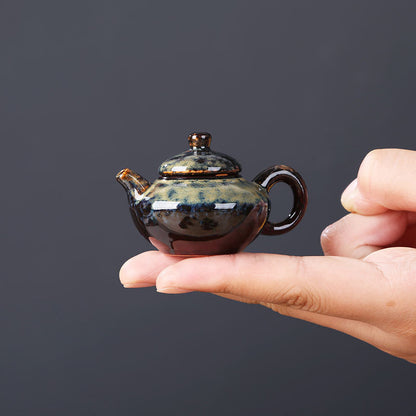 Gohobi Handmade Ceramic YiXing Clay Mini Teapot Ornament Tea pet