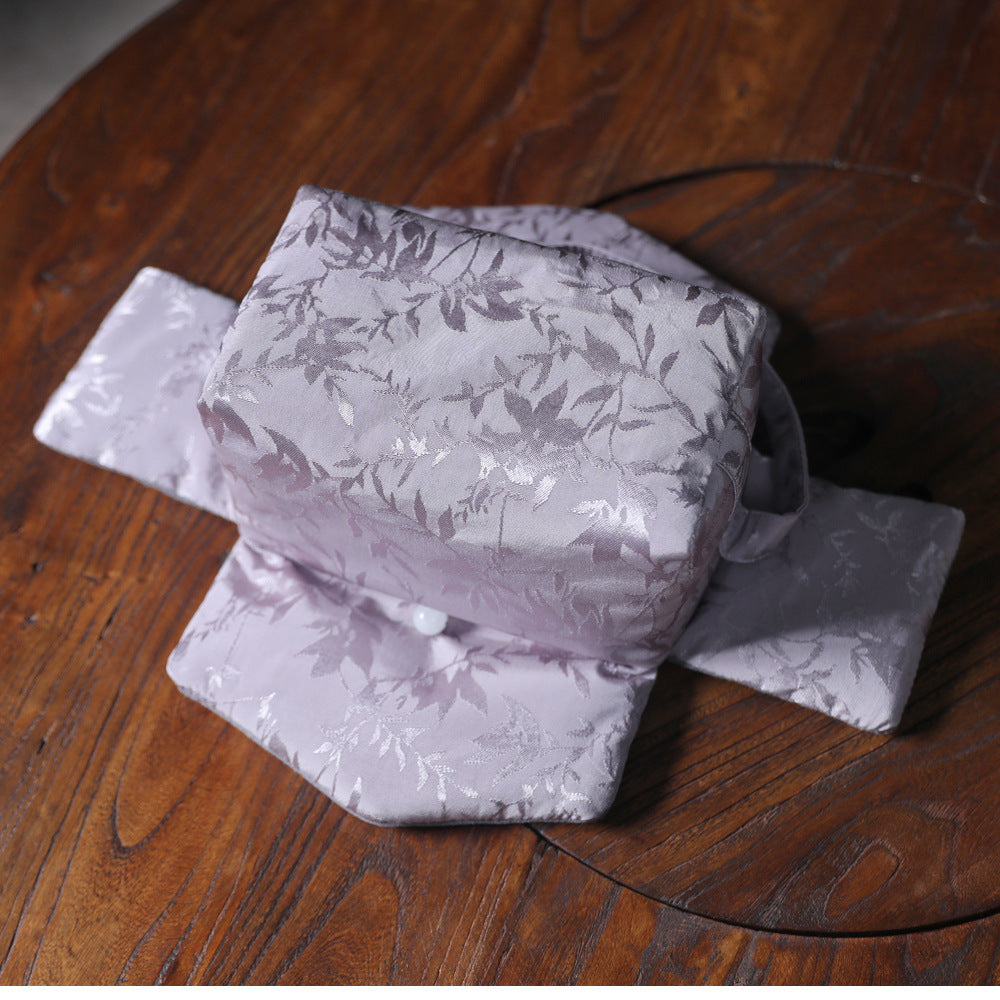 Gohobi Blue and Pink Large Teaware Storage Travel Bag Shifuku