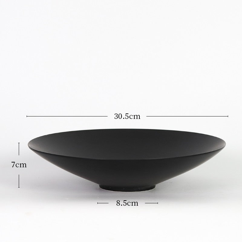 Gohobi Ikebana Ceramic Flower Bowl – Minimalist Flower Arrangement Water Plate