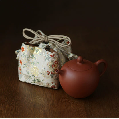 Gohobi Colourful Brocade Teaware Storage Travel Bag