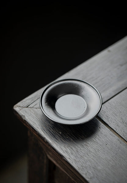 Gohobi Black Walnut Wood Tea Coaster – Round Solid Wood Tea Cup Holder