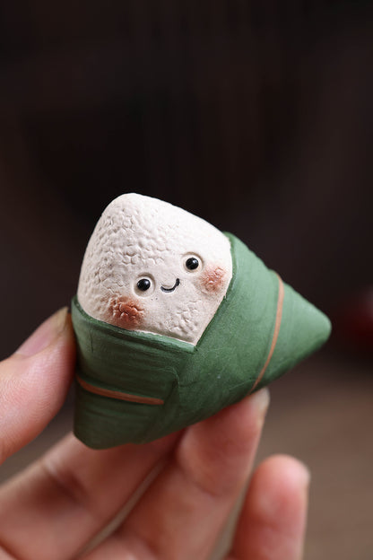 Gohobi Yixing Purple Clay Champion Zongzi Tea Pet – Dragon Boat Festival Ornament