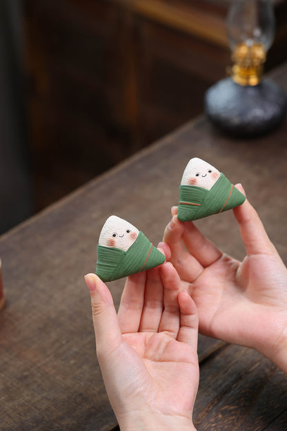 Gohobi Yixing Purple Clay Champion Zongzi Tea Pet – Dragon Boat Festival Ornament