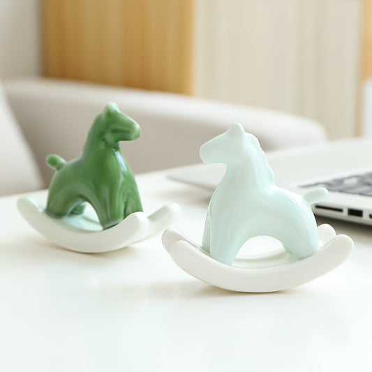 Gohobi Ceramic Rocking Horse Ornament