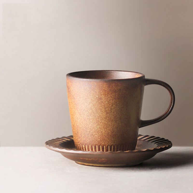 Gohobi Japanese Handmade Coffee Cup with Saucer 004