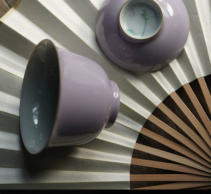 [賦山敘 x Gohobi] “Ink Bamboo & Crane” Kuikou Master Cup – Hand-Painted Jingdezhen Ceramic Tasting Cup