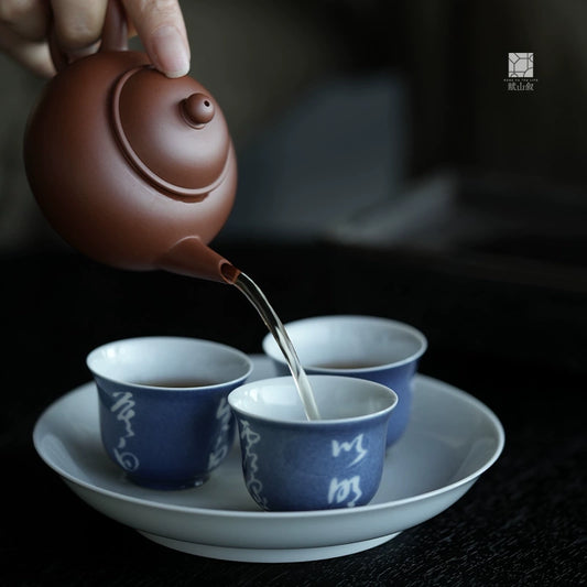 [賦山敘 x Gohobi] Original Ore Zhuni “Xiaoshui Ping” Red Zisha Clay Teapot – Handmade Chaozhou-Style Gongfu Yixing Teapot