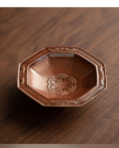Gohobi Traditional Japanese Glazed Fruit Nuts Small Plate - Octagon 005