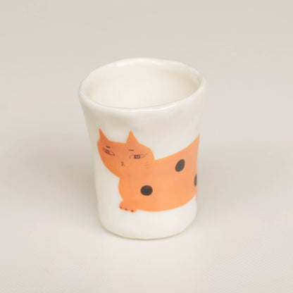 Gohobi x Little Diary Hand-Painted Cat Ceramic Coffee Cup