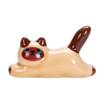 Gohobi Ceramic Lying Cat Chopstick Rest