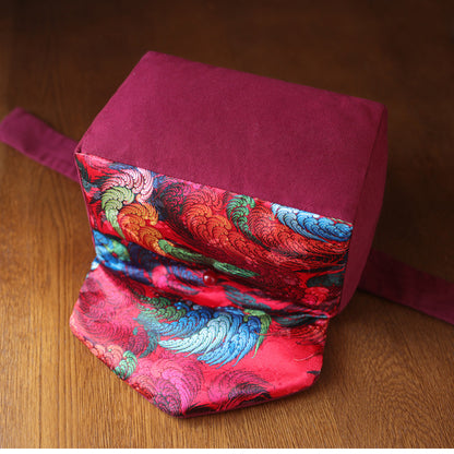 Gohobi Large Colourful Silk Teaware Storage Travel Bag