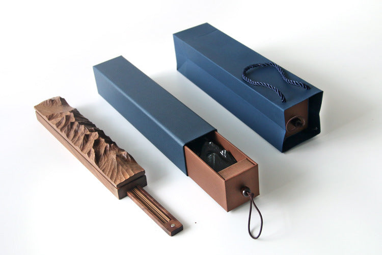 Gohobi Handcrafted Mountain-Shaped Solid Wood Incense Holder