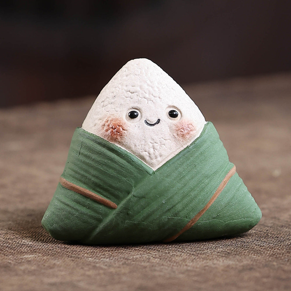 Gohobi Yixing Purple Clay Champion Zongzi Tea Pet – Dragon Boat Festival Ornament