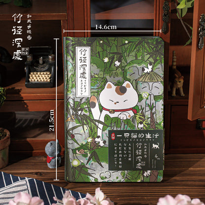 Gohobi Japanese Cat Notebook – A5 Monthly Planner Pocket Diary (4 Styles)