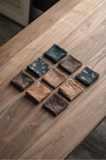 Torchon Gongfu en coton et lin teint à la main Gohobi