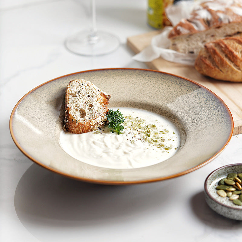 Gohobi Kiln-Glazed Straw Hat Plate