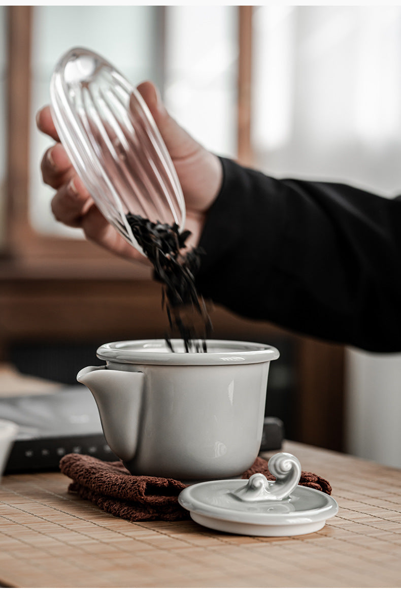 Gohobi Japanese Style Ice Grey Gaiwan Tea Set 003