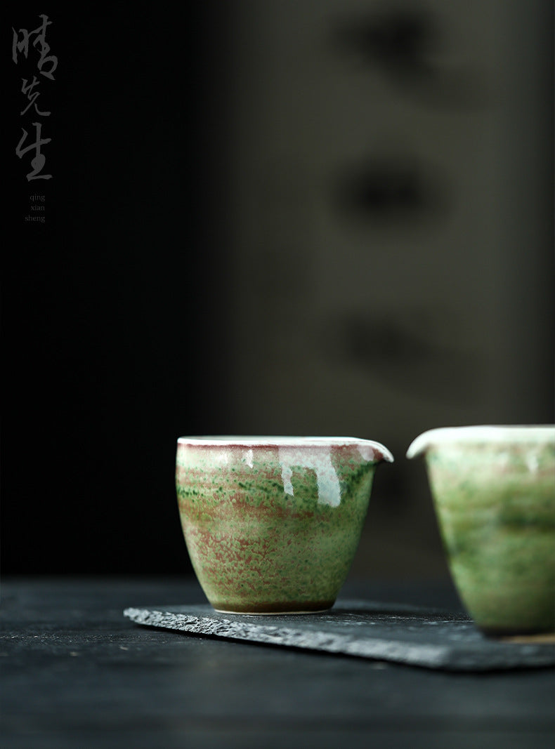 Gohobi Handmade Ceramic Soda Green Pitcher