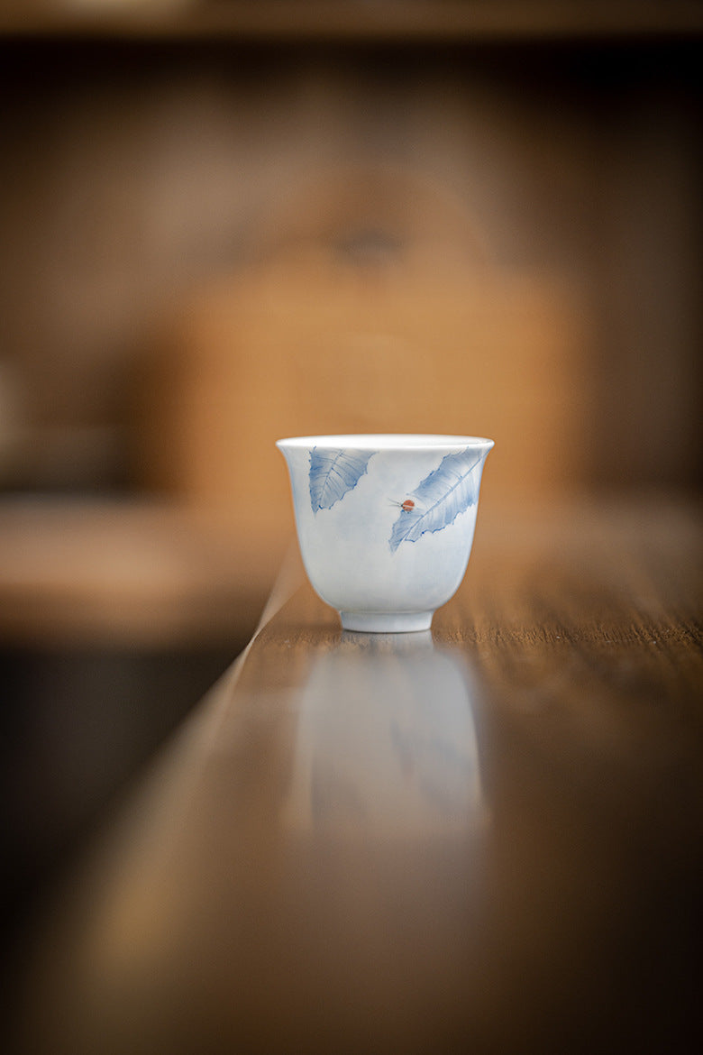 Gohobi Hand-Painted Banana Leaf Teacup