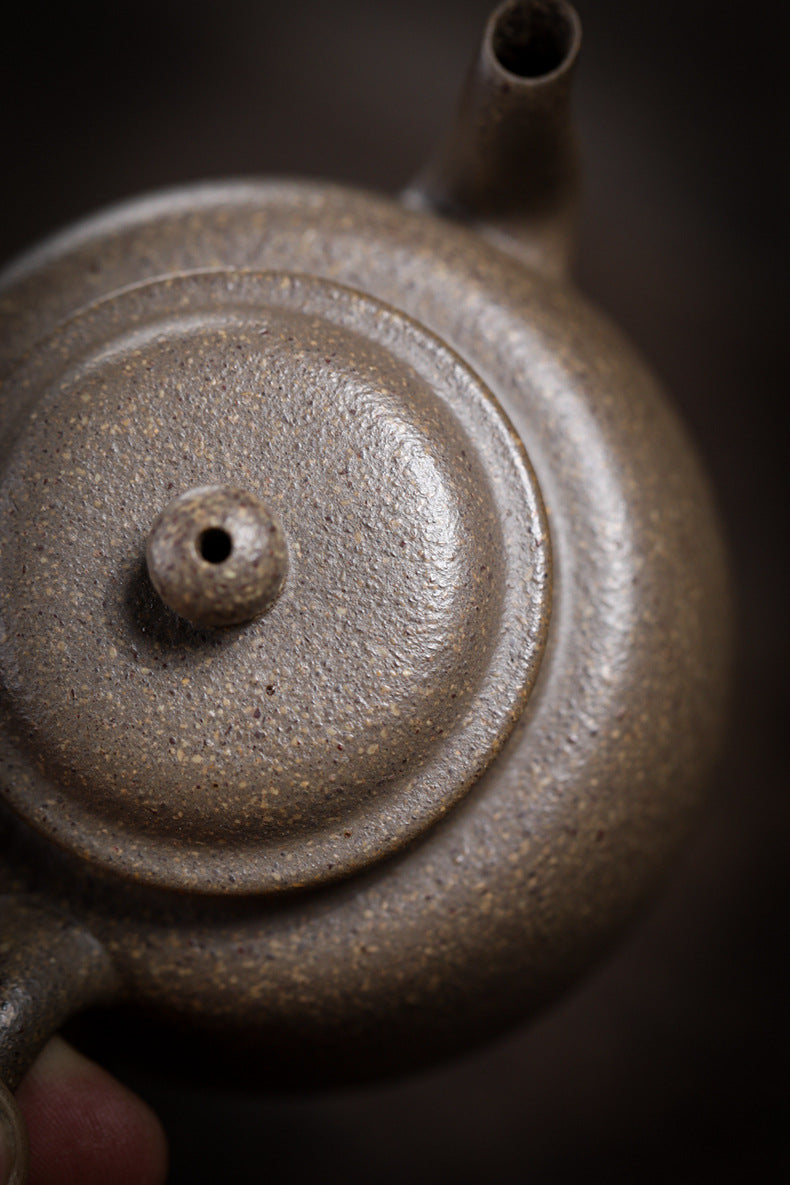 [Chingshui Tang 青水堂] Handmade Yixing Zisha Sandy Purple Clay Teapot – 170ml Original Ore Qing jiangpo Clay, Handmade Light Body with Built-in Filter, Traditional Chinese Purple Clay Teaware