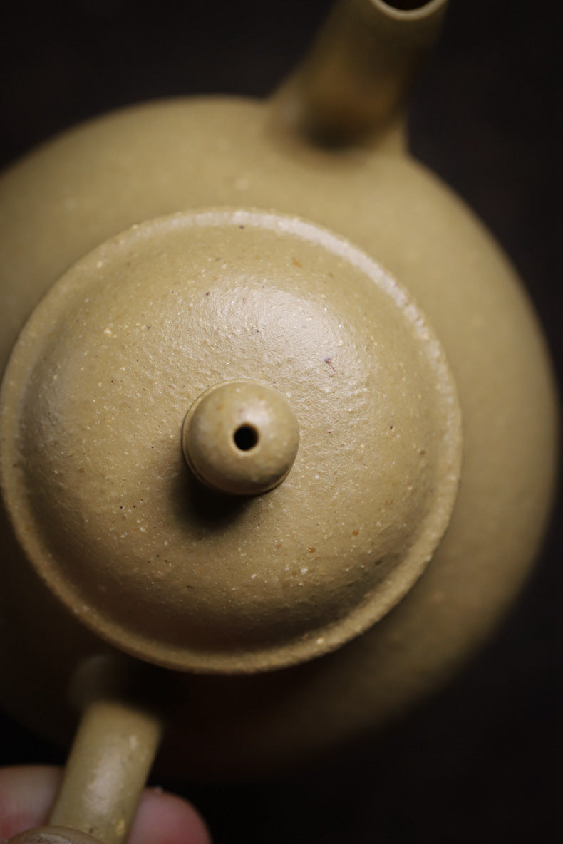 [Chingshui Tang 青水堂] Handmade Yixing Green Zisha Clay Si Ting Teapot – 130ml Original Ore Clay Gongfu Teapot with Built-in Filter