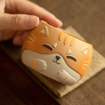 Gohobi Hand-painted Cat Master Tea Cup Coffee Mug