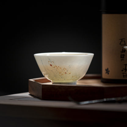 Gohobi Blue and White Hand-Painted Thin-Walled Master Cup